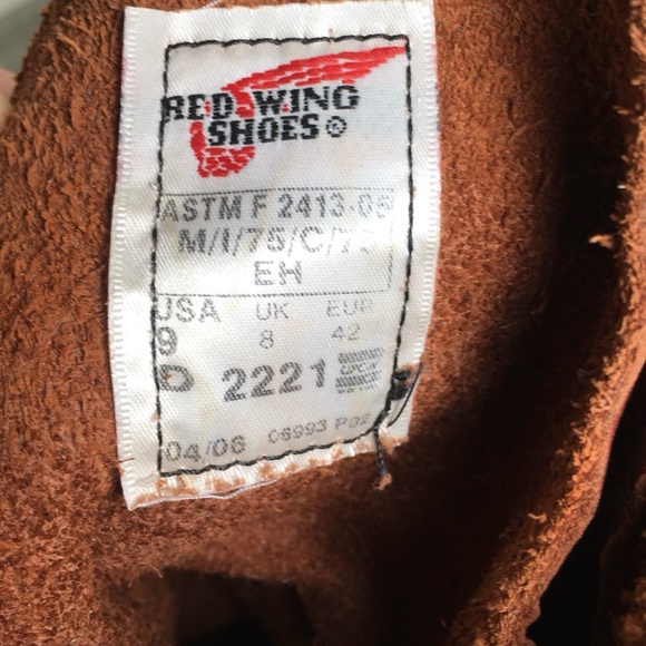 Red Wing Shoes 2221 LoggerMax Safety Toe Linesman Leather Work Mens Boots Size 9 - Picture 10 of 11